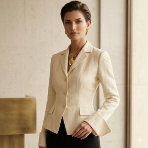 RARE VTG Archival Ralph Lauren Purple Label Runway Peplum Blazer Jacket 90s Sz 6